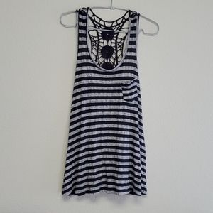 (5/$25) Navy blue and grey tank top - size m